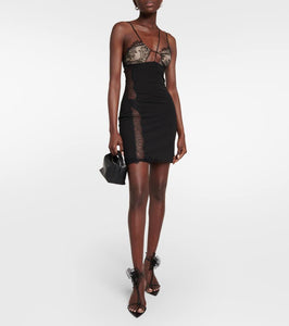 Nensi Dojaka Lace-trimmed minidress