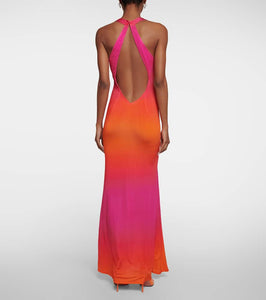 Louisa Ballou High Sea printed jersey maxi dress