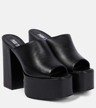 Paris Texas Sasha leather platform mules