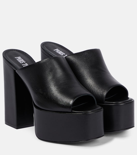 Paris Texas Sasha leather platform mules