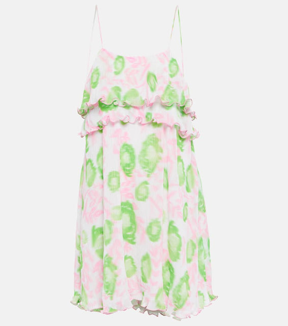 Ganni Floral georgette minidress