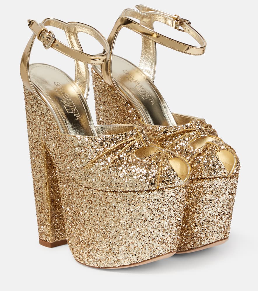 Giambattista Valli Glitter platform sandals