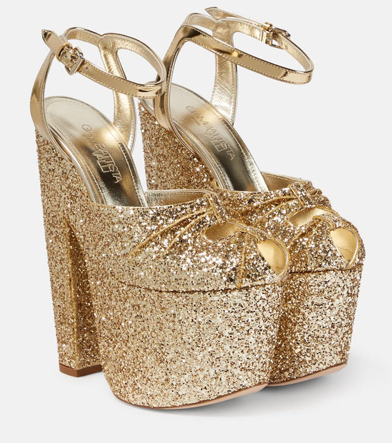 Giambattista Valli Glitter platform sandals