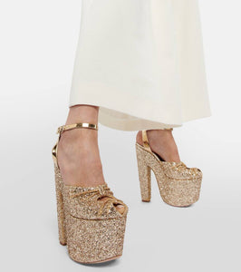 Giambattista Valli Glitter platform sandals