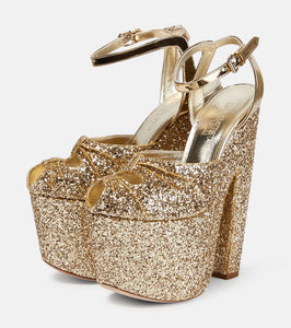 Giambattista Valli Glitter platform sandals