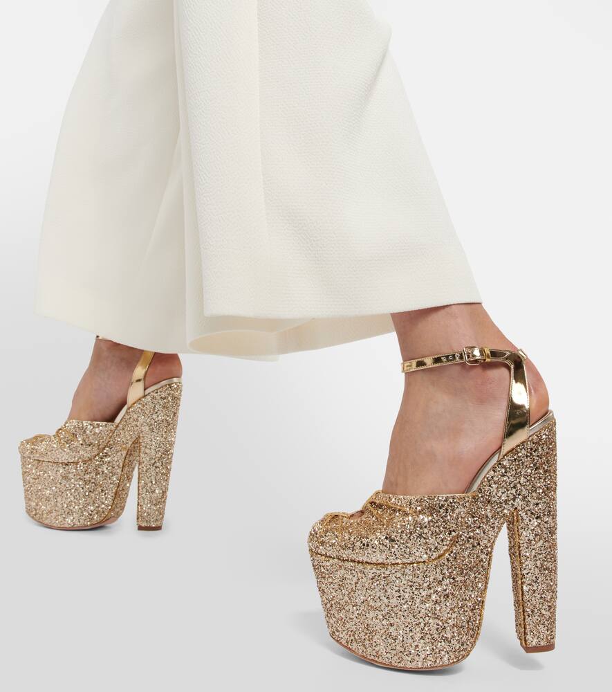 Giambattista Valli Glitter platform sandals