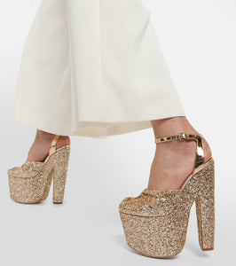 Giambattista Valli Glitter platform sandals
