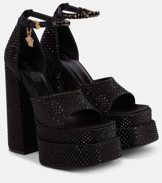Versace Medusa Aevitas embellished platform sandals