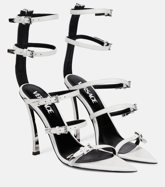 Versace Pin-Point leather sandals