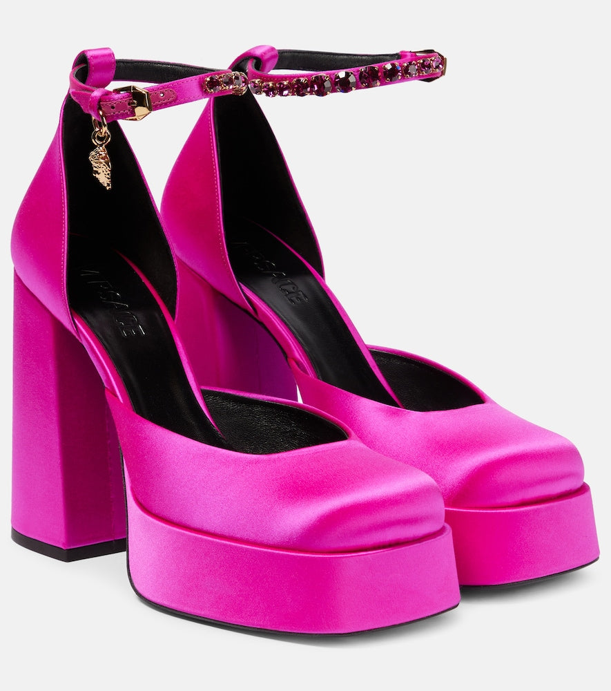 Versace Medusa Aevitas satin platform pumps