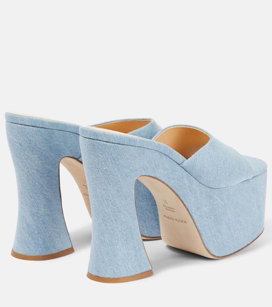 Magda Butrym Denim platform mules
