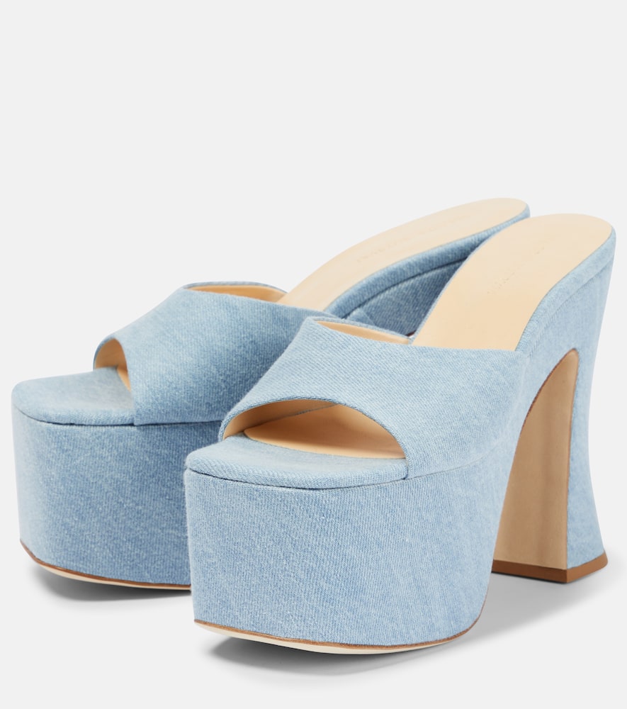 Magda Butrym Denim platform mules