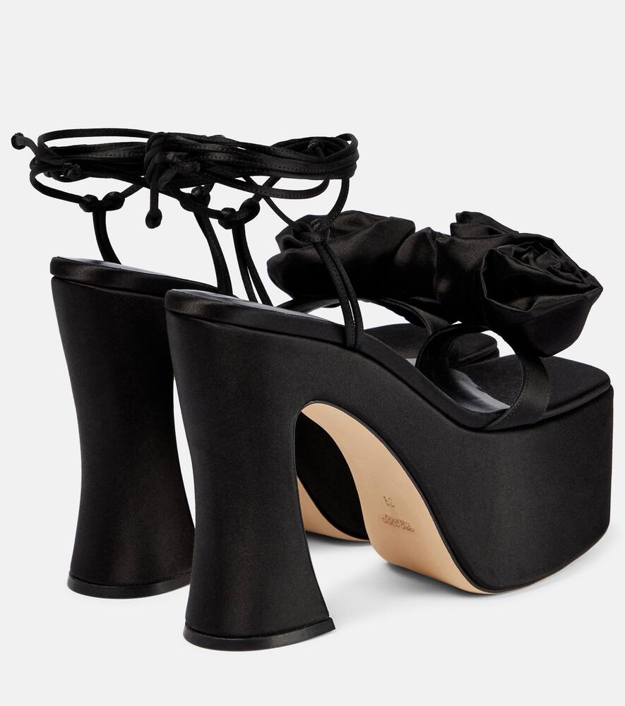 Magda Butrym Appliqu√É¬© satin platform sandals