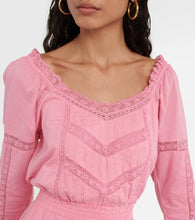 LoveShackFancy Sanaya lace-trimmed minidress