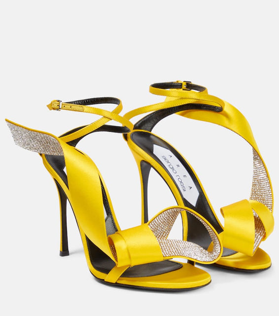 Area x Sergio Rossi Marquise embellished satin sandals