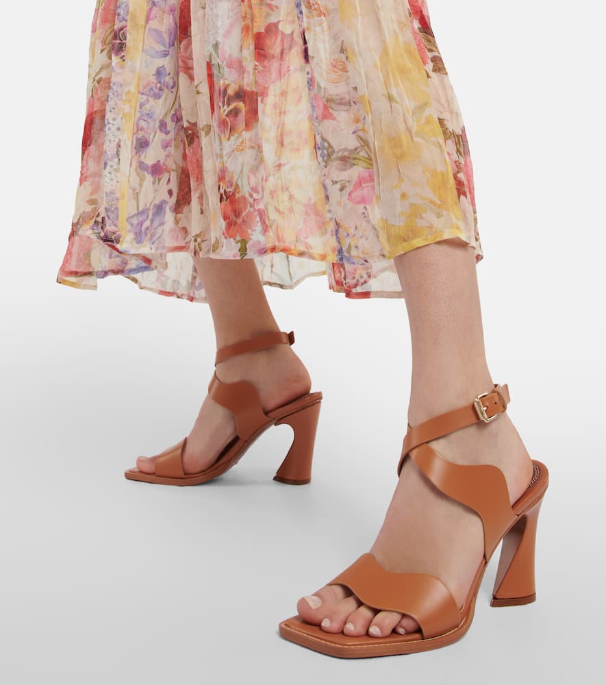 Zimmermann Wavy 85 leather sandals