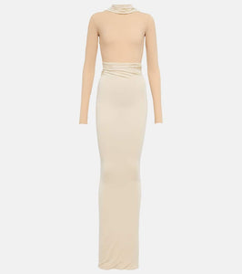 MM6 Maison Margiela Deconstructed jersey maxi dress