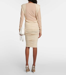 MM6 Maison Margiela Deconstructed jersey maxi dress