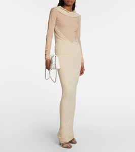 MM6 Maison Margiela Deconstructed jersey maxi dress