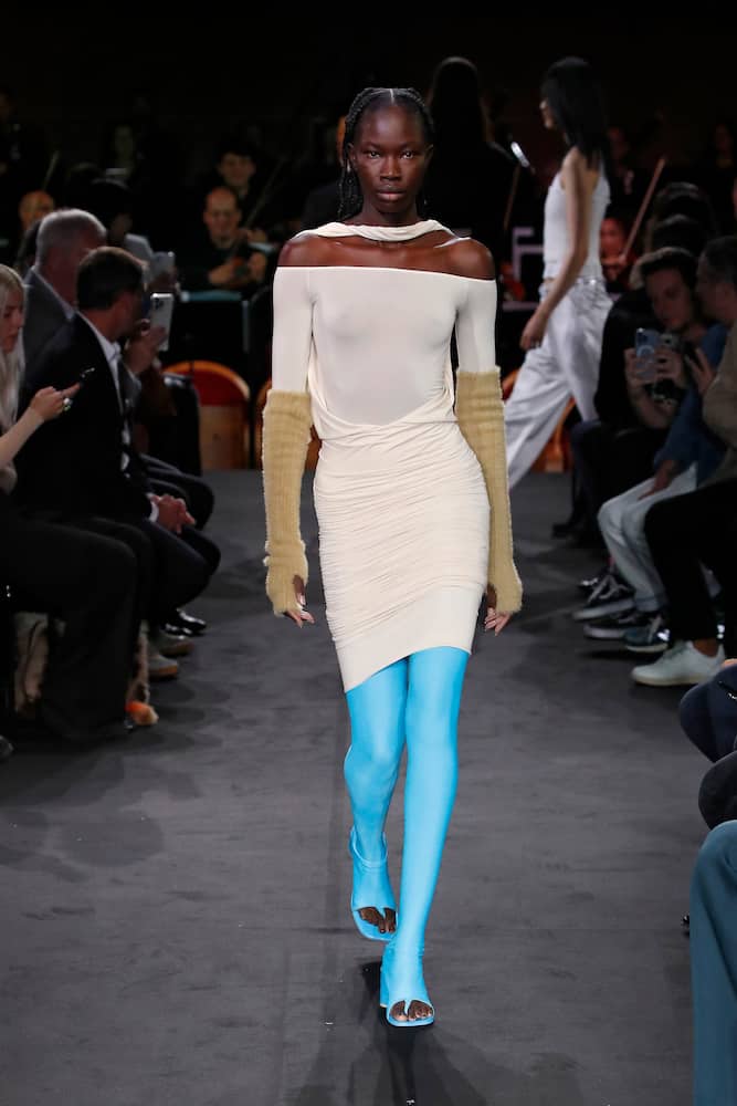 MM6 Maison Margiela Deconstructed jersey maxi dress