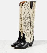 Isabel Marant Leila leather and suede cowboy boots