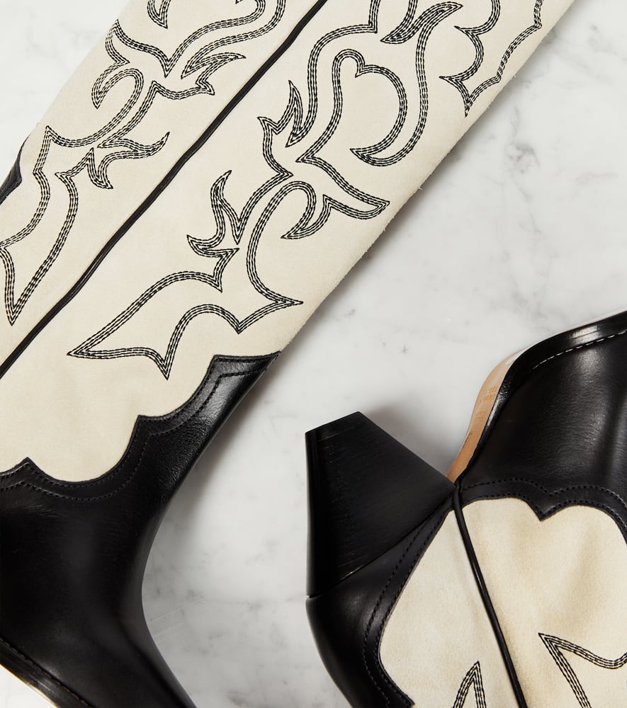 Isabel Marant Leila leather and suede cowboy boots