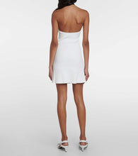Courreges Ribbed-knit halterneck minidress