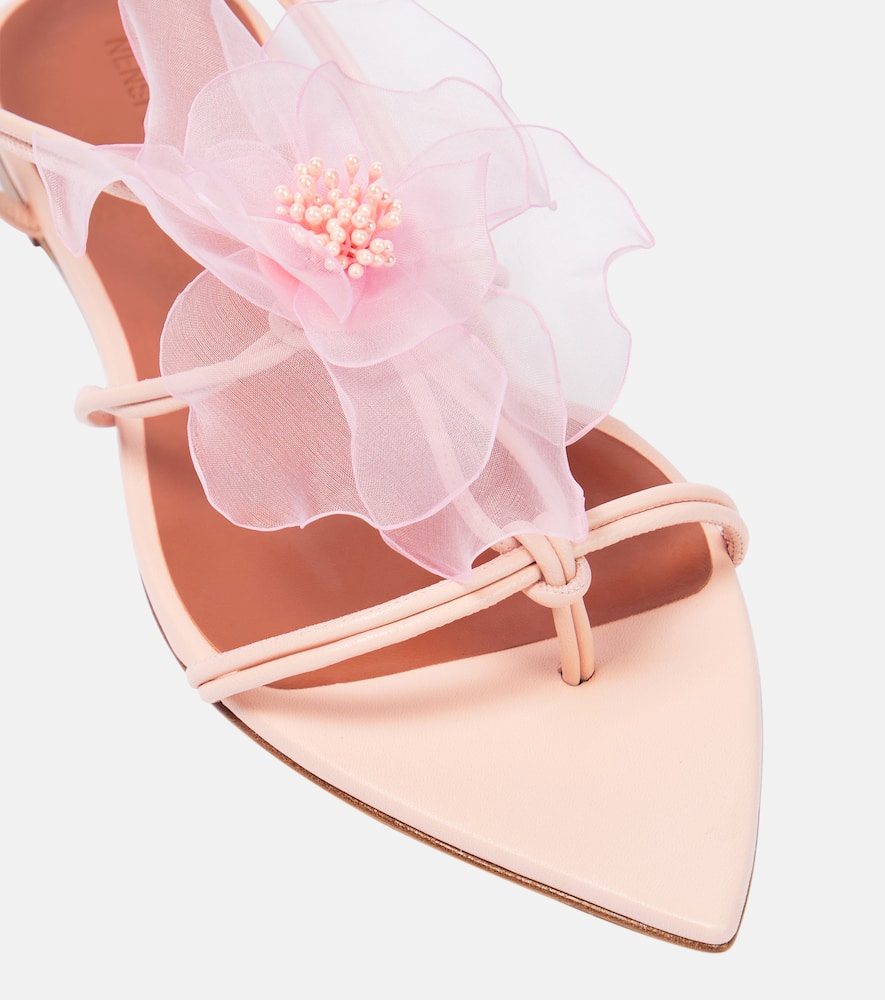 Nensi Dojaka Appliqu√É¬© leather thong sandals