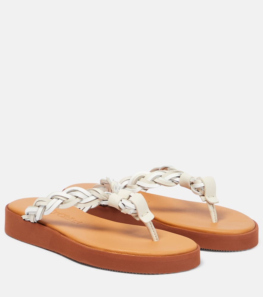 See By Chloe Pompoms leather thong sandals