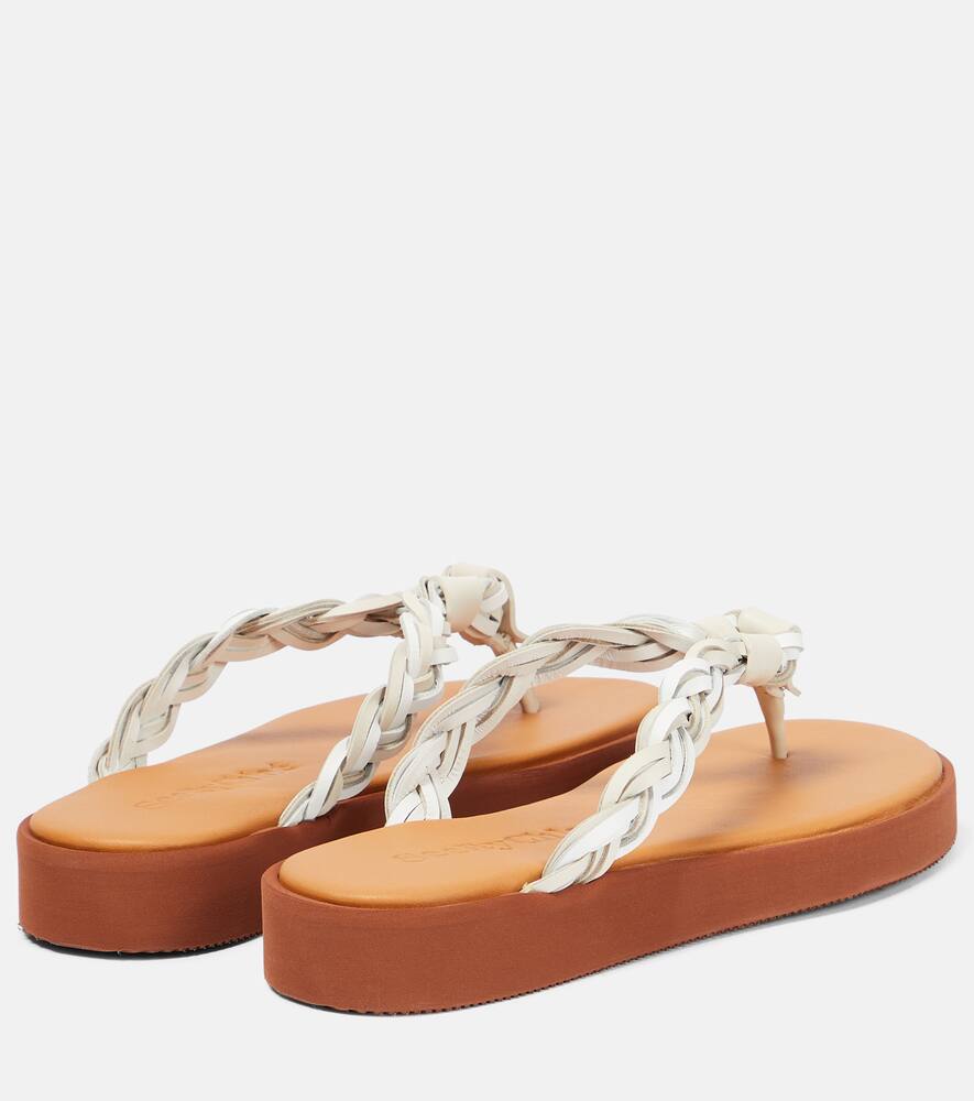 See By Chloe Pompoms leather thong sandals