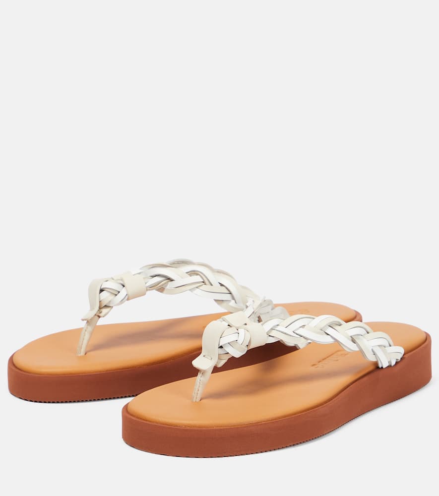See By Chloe Pompoms leather thong sandals