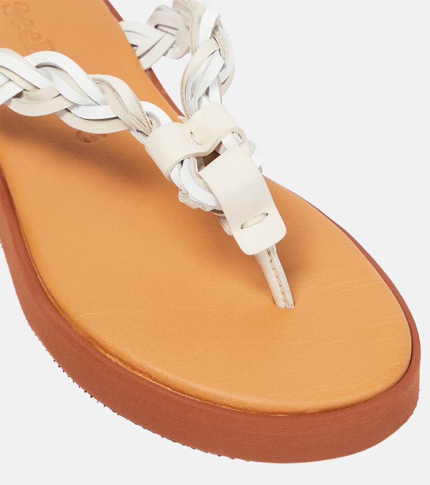 See By Chloe Pompoms leather thong sandals
