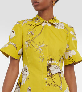 Erdem Ilana floral cotton faille gown