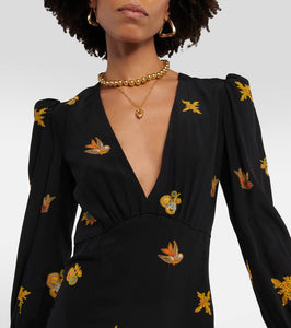 Etro Printed silk crêpe de chine midi dress