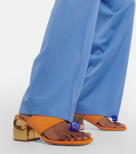 Dries Van Noten Embellished calf hair mules