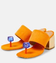 Dries Van Noten Embellished calf hair mules