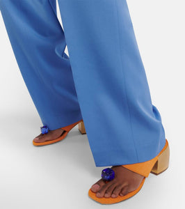 Dries Van Noten Embellished calf hair mules
