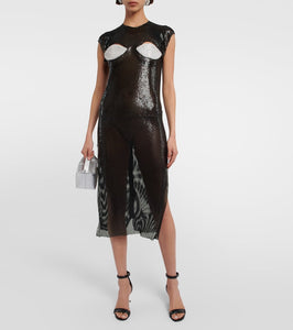 Christopher Kane Crystal-embellished cutout midi dress