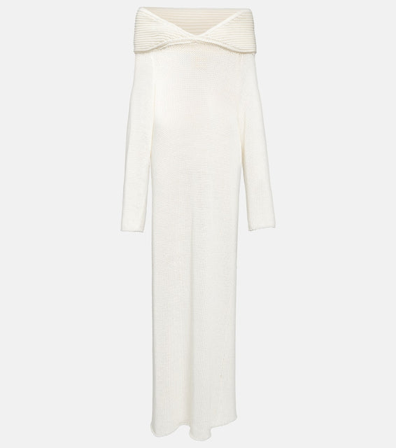 Khaite Cyra knitted cotton-blend maxi dress