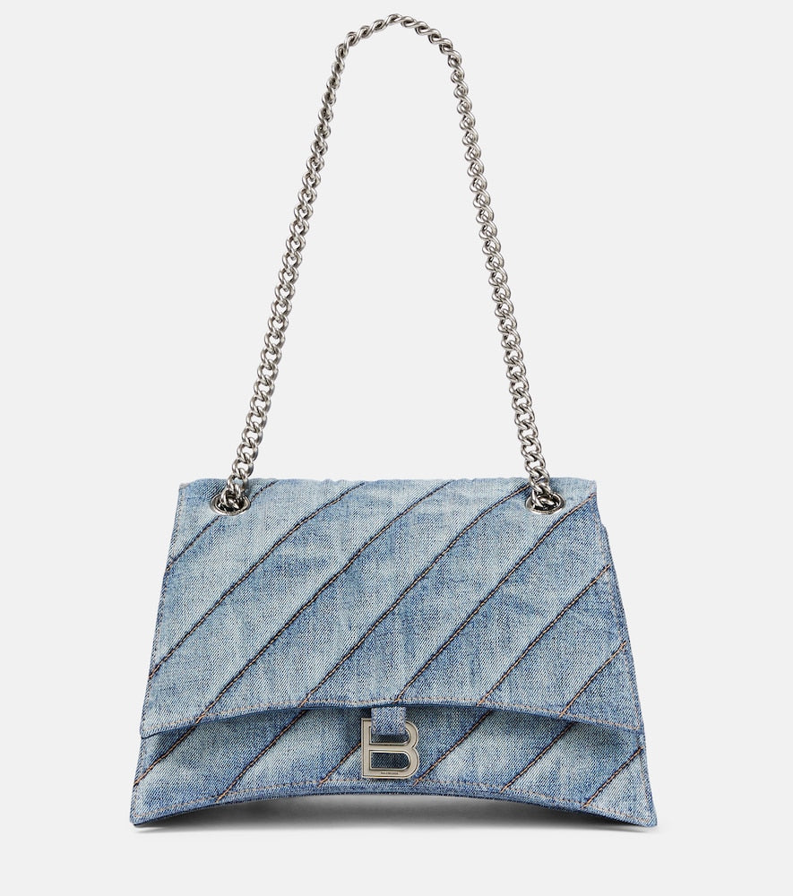 Balenciaga Crush Medium denim shoulder bag - Balenciaga Crush 中号牛仔单肩包