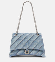 Balenciaga Crush Medium denim shoulder bag - Balenciaga Crush 中号牛仔单肩包