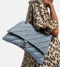 Balenciaga Crush Medium denim shoulder bag