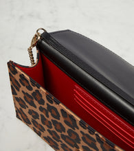 Christian Louboutin Loubi54 leopard-print satin clutch