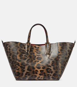 Christian Louboutin Cabachic Small leopard-print tote bag. Shop Christian Louboutin Tote Bags for women now.