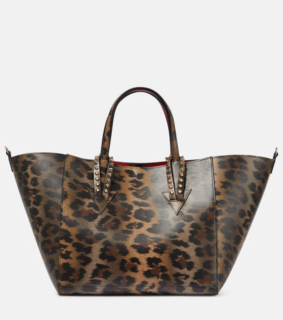 Christian Louboutin Cabachic Small leopard-print tote bag. Shop Christian Louboutin Tote Bags for women now.