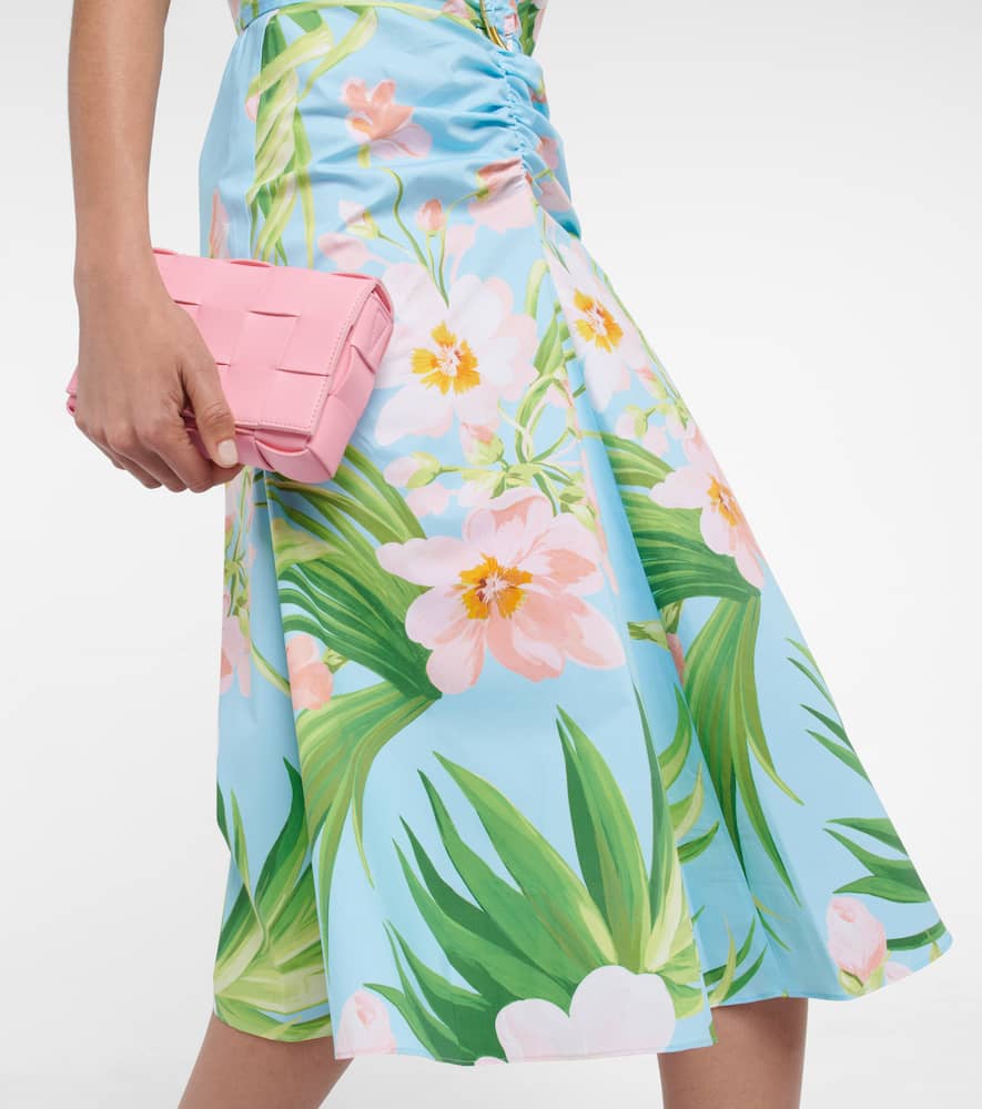 Carolina Herrera Puffed printed cotton-blend midi dress