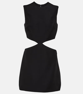Valentino Cutout wool and silk minidress