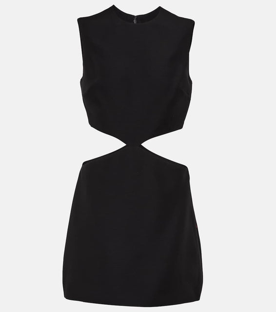 Valentino Cutout wool and silk minidress