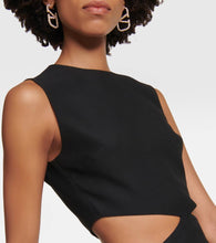 Valentino Cutout wool and silk minidress