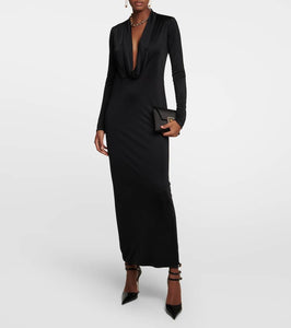 Versace Cowl neck maxi dress